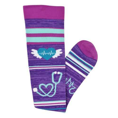 Nursing is a Work of Heart Fashion Compression Sock - 92008